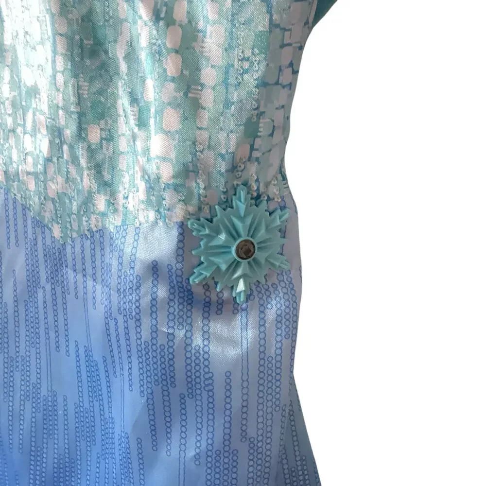 Disney Frozen Costume Reversible Dress Plays Music Missing Cape Size 4-6X